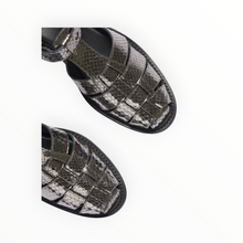 Frēda Salvador Dahlia T-Strap Fisherman Loafer - Metallic