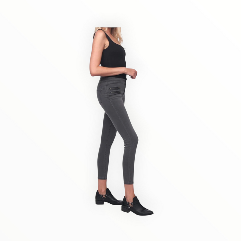 Etienne Marcel Skinny Moto Ankle Jeans W/Zipper Accent Pockets