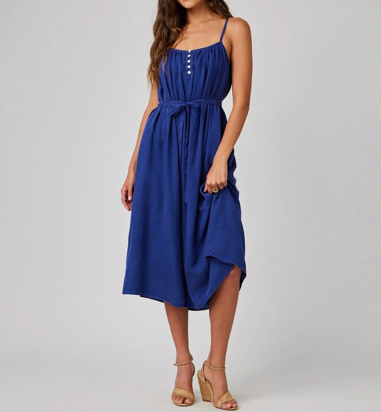 Bella Dahl Flowy Cami Dress - Navy Coast