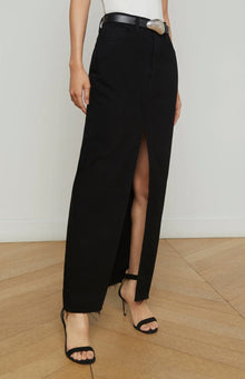 L'Agence Rysa Denim Maxi Skirt - Noir
