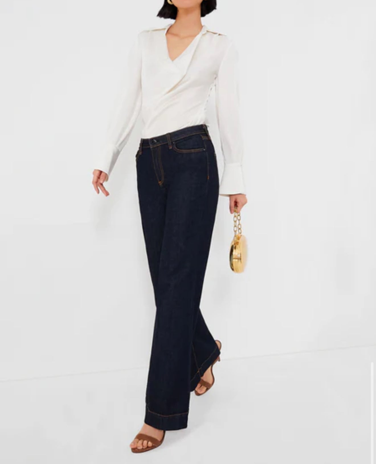 SIMKHAI Symone Cowl Neck Top - Ivory