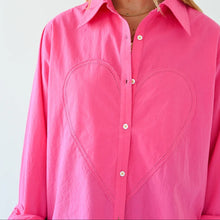 Kerri Rosenthal Mia Maxi Heart Shirt - Pop Pink