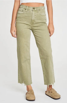 The Daze Pleaser High Rise Wide Ankle - Matcha