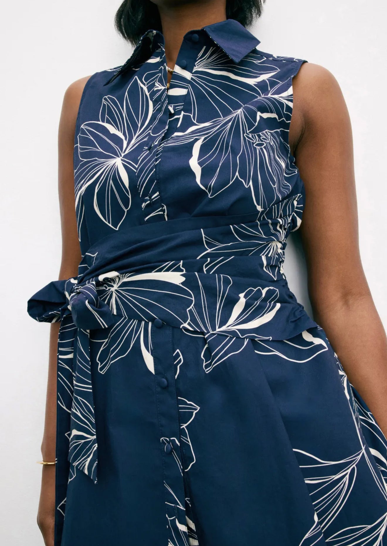 Hutch Biltmore Dress - Navy Block Print