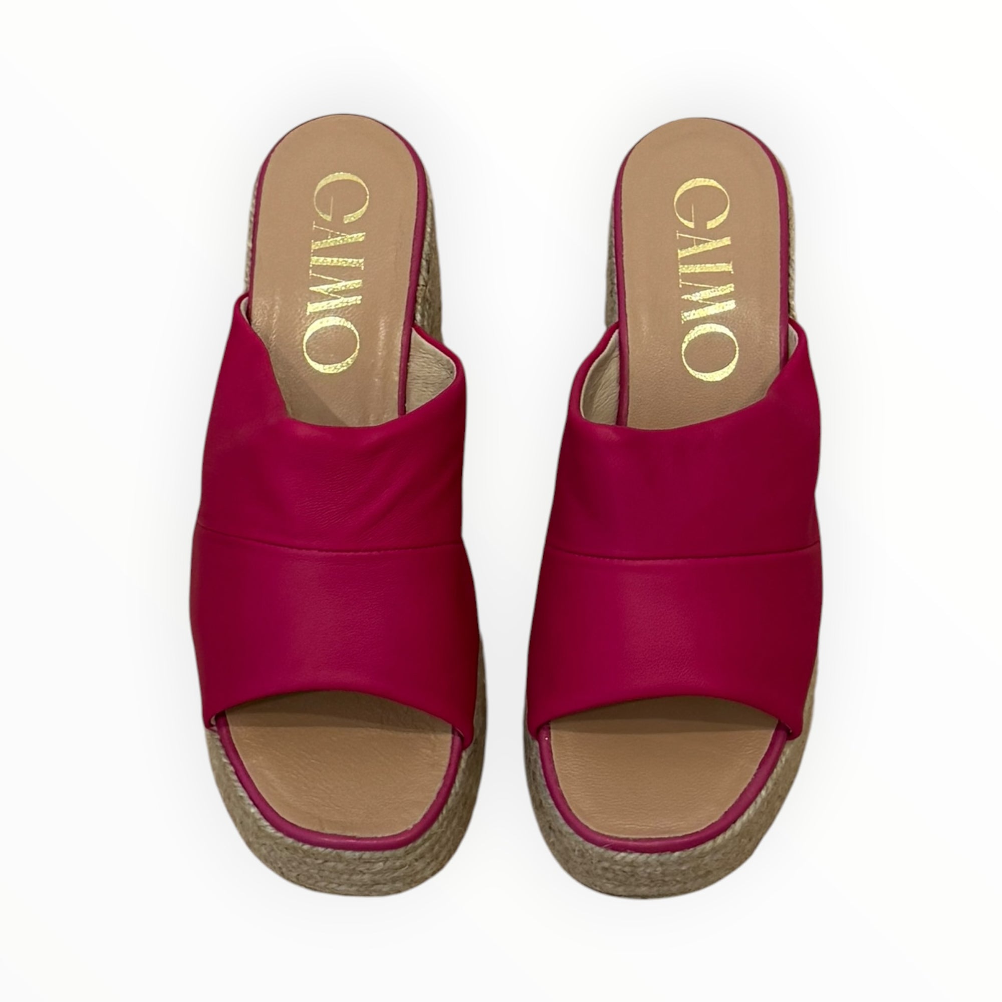 Gaimo Kala Jute Wide Heeled Leather Clogs - Kenzo