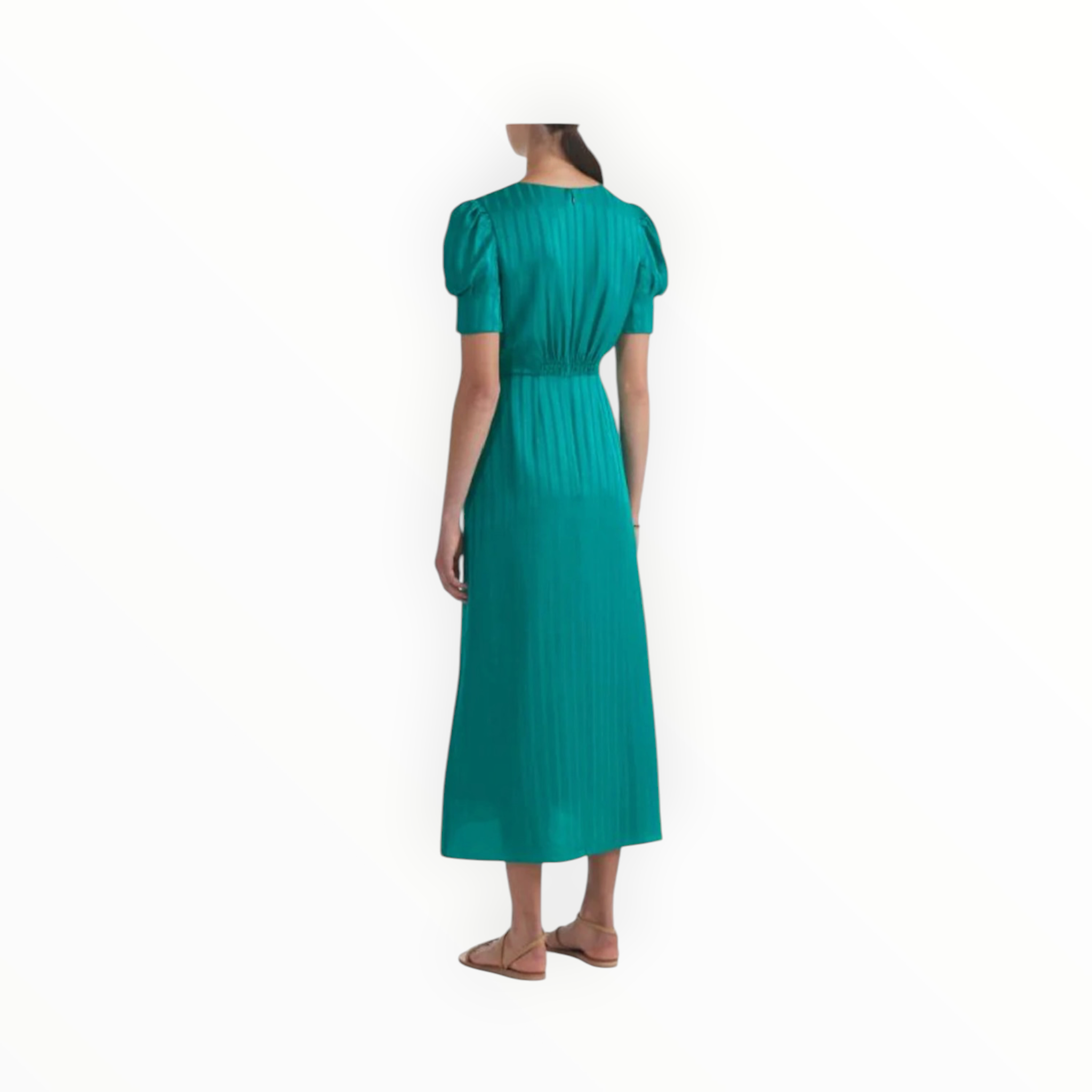Saloni Bianca Dress - Mallard Green