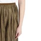 Roberto Collina Gonna Plisse Maxi Skirt - Militaire