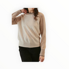27 Miles Malibu Proctor Cashmere Baseball Pullover - Coconut/Oatmeal/Espresso