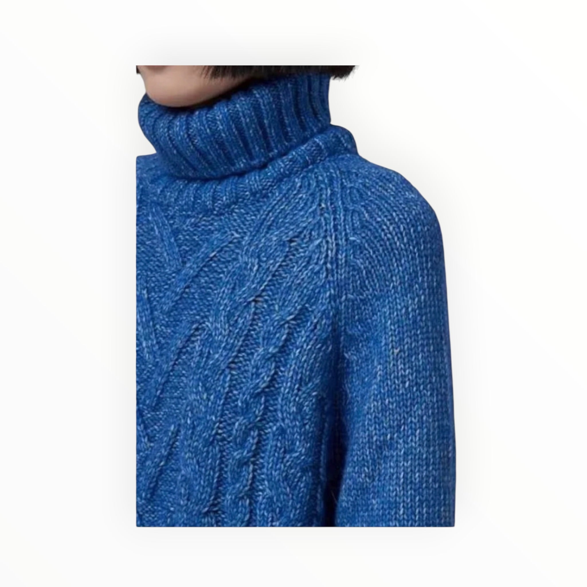 GANNI Chunky Cable Sweater - Blue