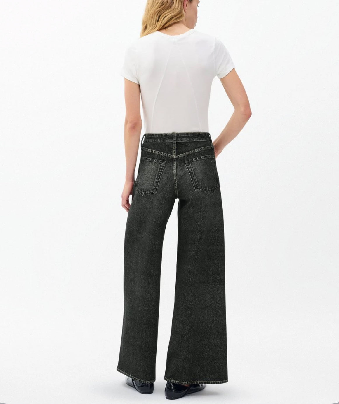 rag & bone Miramar Sofie Wide-Leg Pants - Washed Black