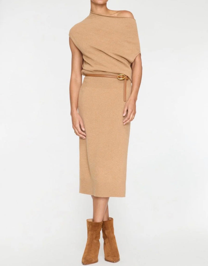 Brochu Walker The Lori Sleeveless Cashmere Dress - Camel Melange