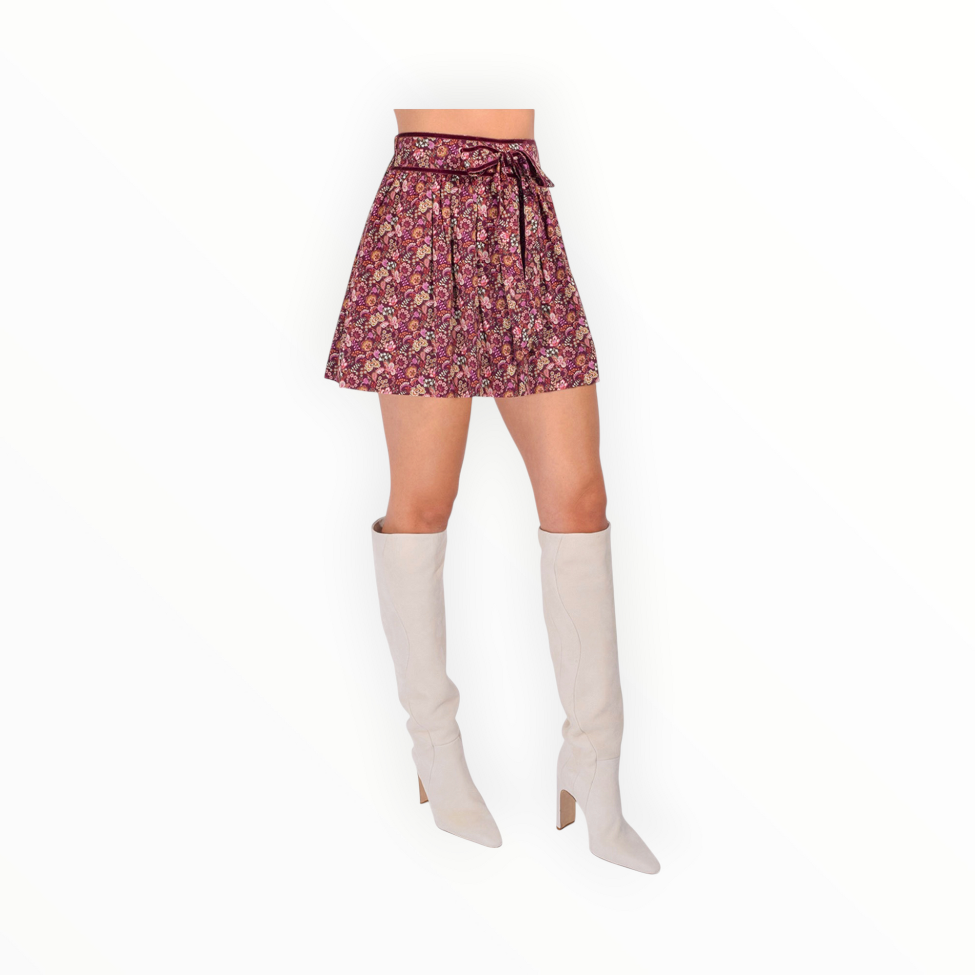 Love The Label Rosie Skirt - Pippa's Symphony Red Liberty Print