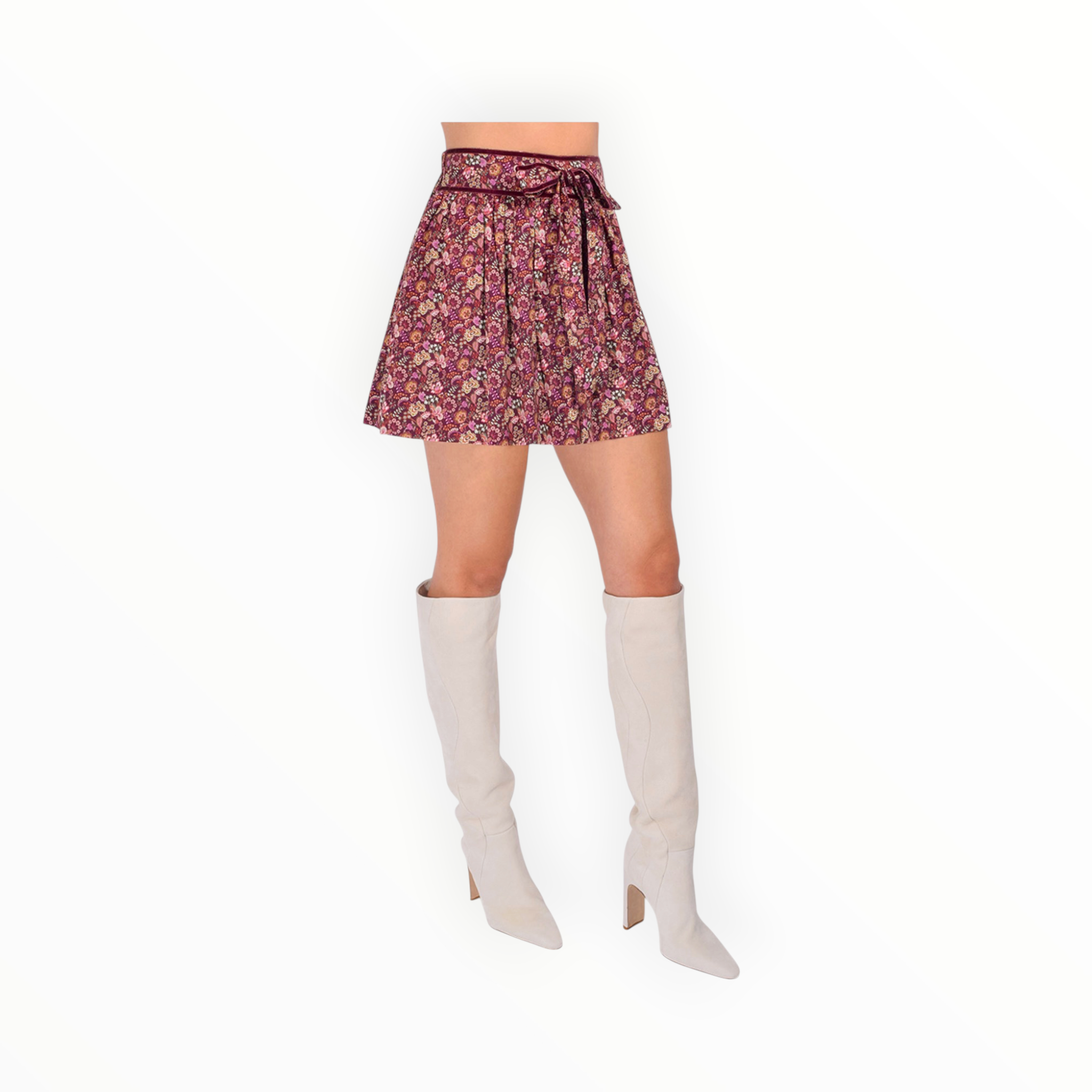 Love The Label Rosie Skirt - Pippa's Symphony Red Liberty Print