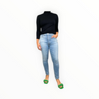 Re/Done 90s Ultra High Rise Ankle Crop - Costa Indigo