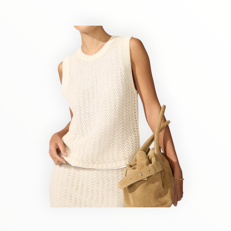 Brochu Walker The Sabine Layered Tank - Ivory/White