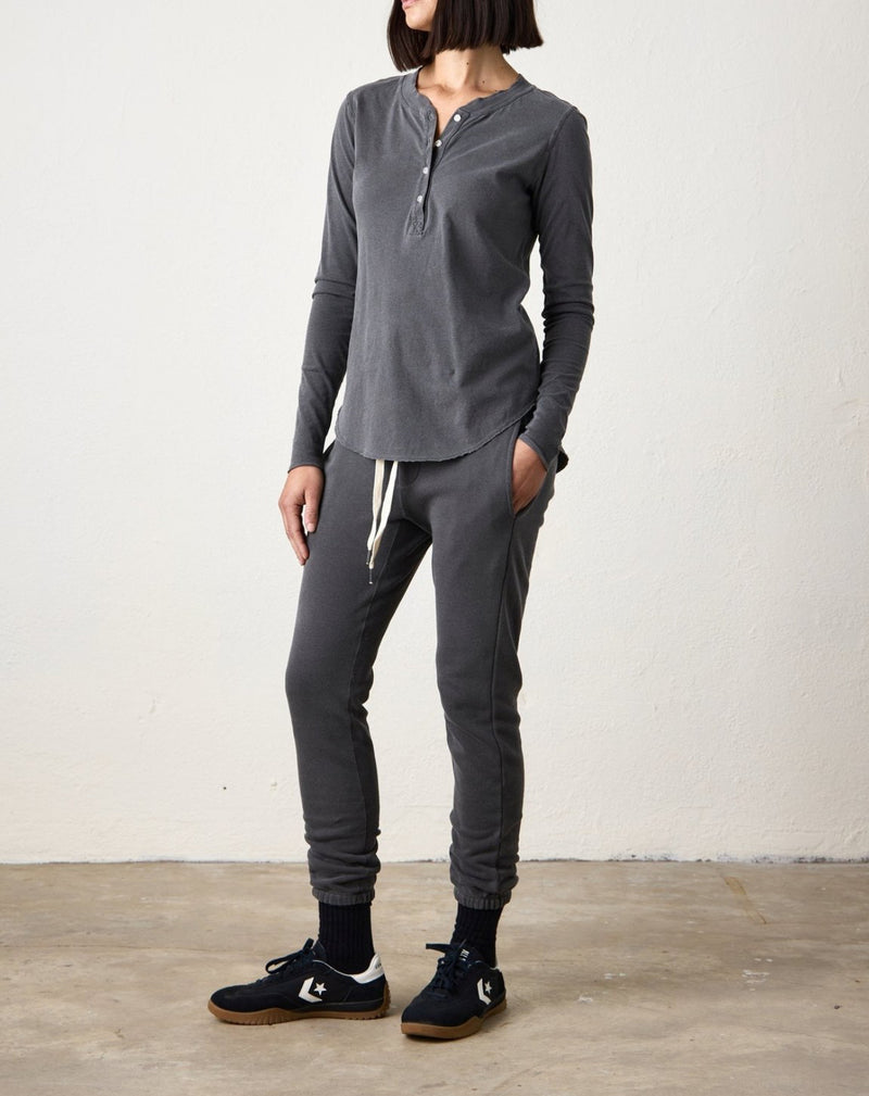 NSF Hal Fine Jersey Henley - Fume