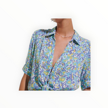 Poupette St. Barth Bettina Jumpsuit - Turquoise Graffiti
