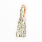 Sachin & Babi Delphine Mint Green Floral One Shoulder A-Line Gown - Celadon Sweetbriar