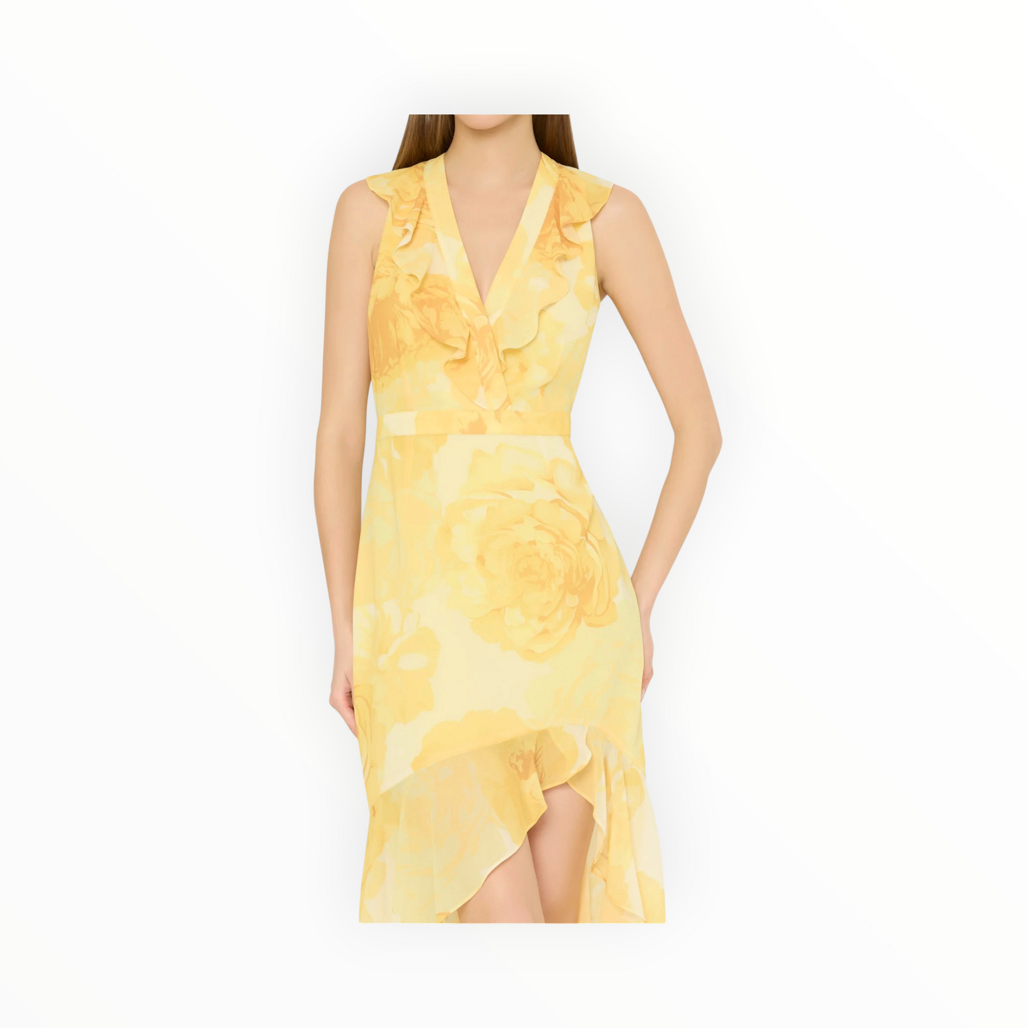 MILLY Nanci Printed Midi Dress - Yellow Multi