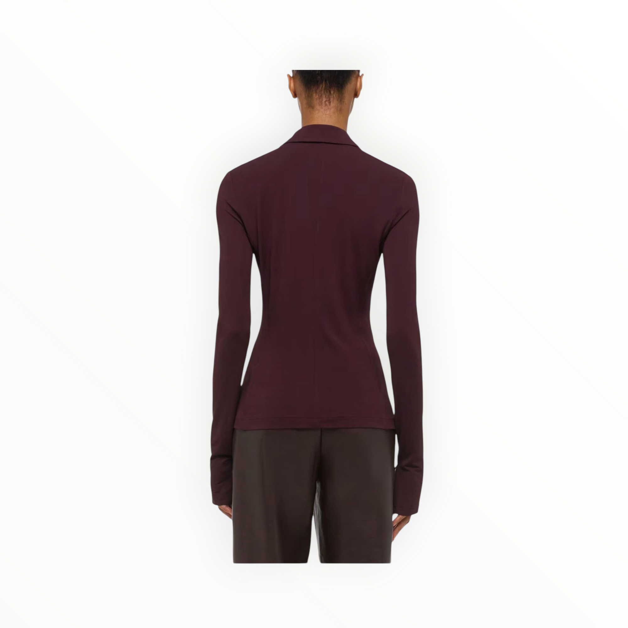 Helmut Lang Blazer Top - Mahogany
