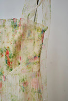 THEIA Betty Pleated Organza Dress - Petite Primrose