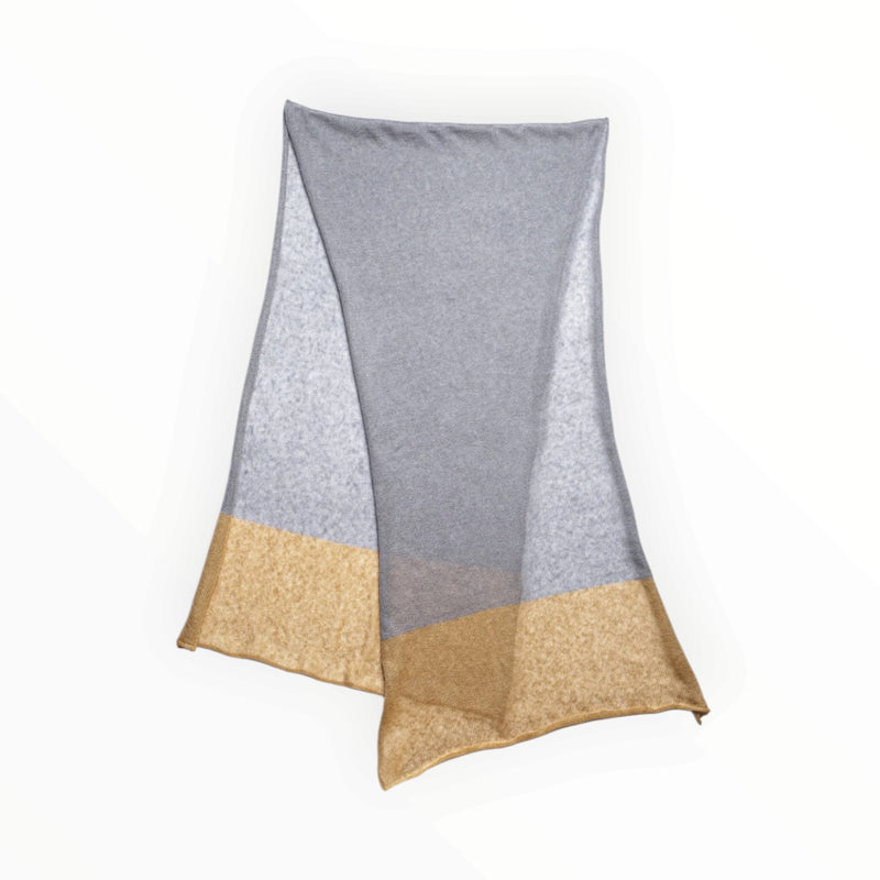 ITO KNITTO Dip Scarf - Steel/Almond
