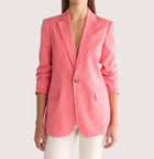 A.L.C. Donovan Linen Blend Blazer - Dark Grapefruit