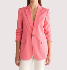 A.L.C. Donovan Linen Blend Blazer - Dark Grapefruit