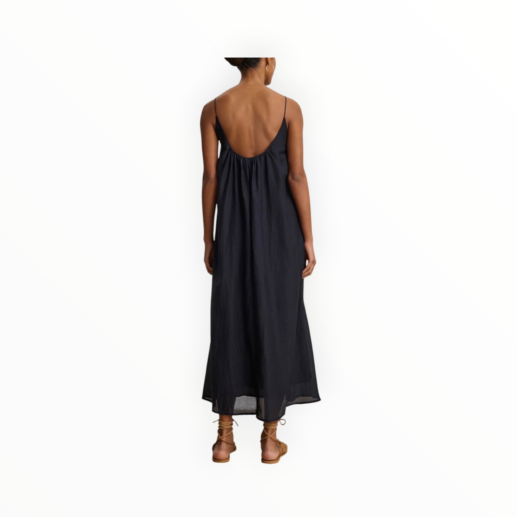 Velvet by Graham & Spencer Avery Silk Cotton Voile Dress - Navy
