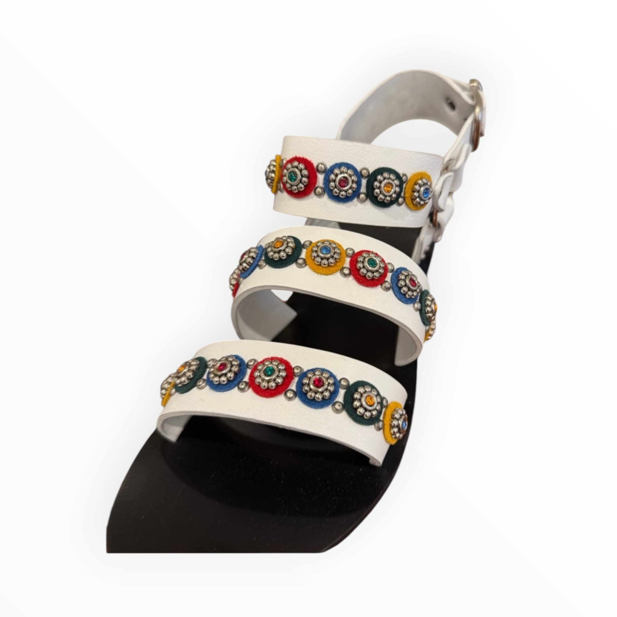Nanni Milano Studded Sandal -White Multi