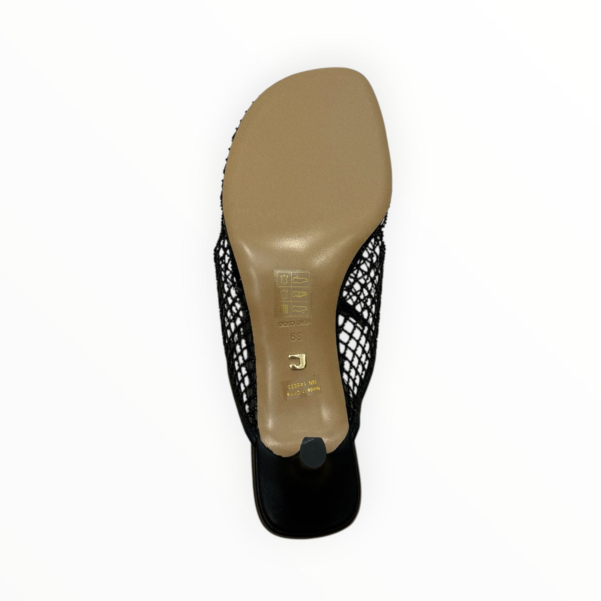 Lola Cruz Ruby Low Heel Mule - Black
