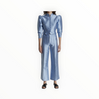 DESTREE Niagara Satin Flared Pants - Blue