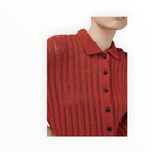 rag & bone Adrienne Open Stitch Cotton Blend Cardigan - Paprika