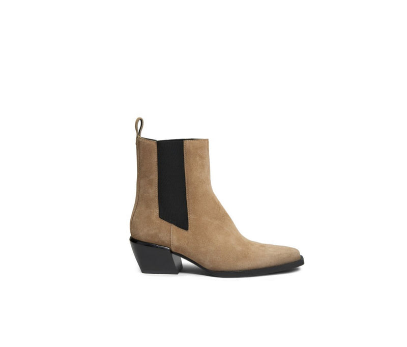 rag & bone Joni Chelsea Boots - Camel Black Suede