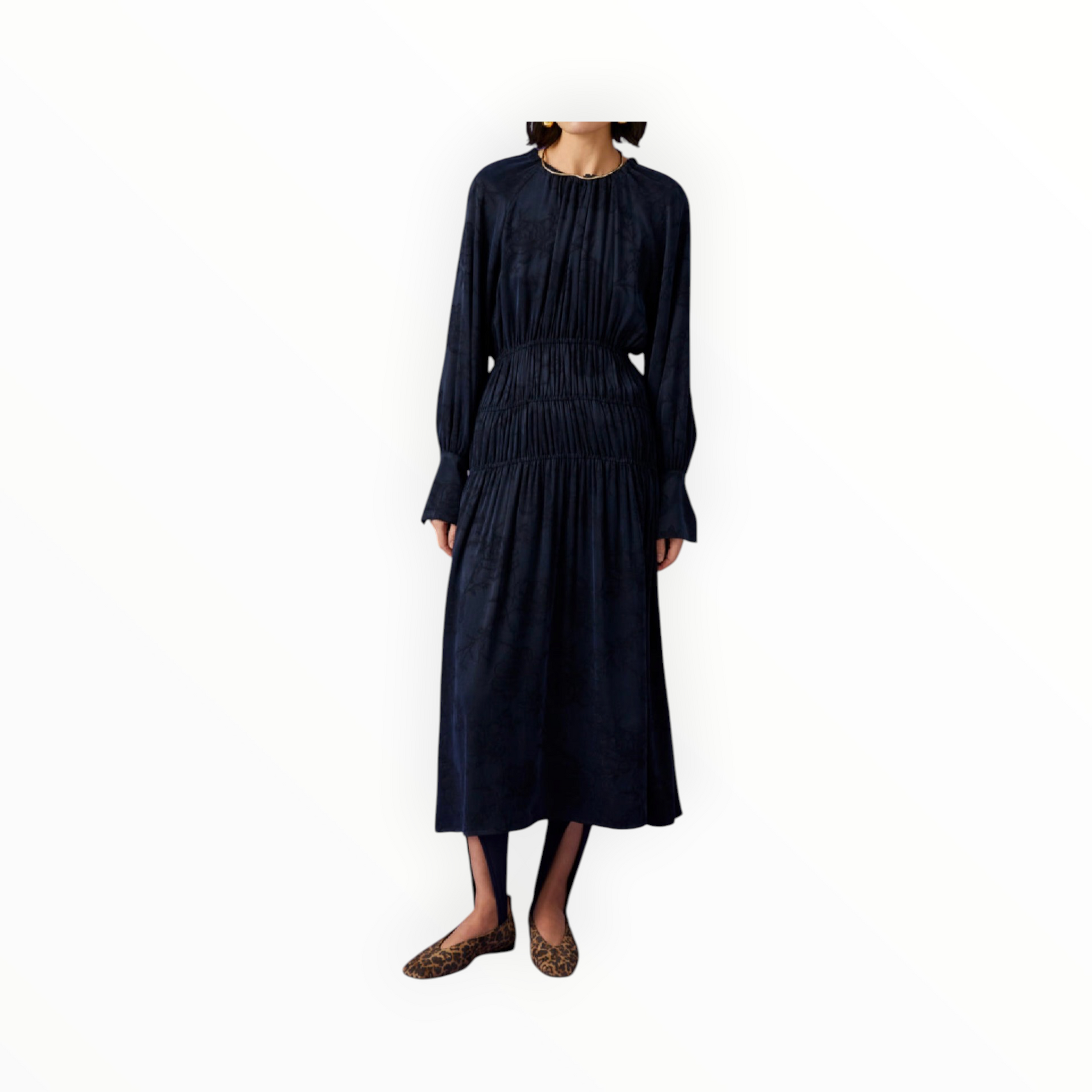 Beatrice .b Jacquard Cupro Dress - Deep Blue