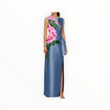 Kay Unger Luciana Column Gown - Pearl Blue Multi