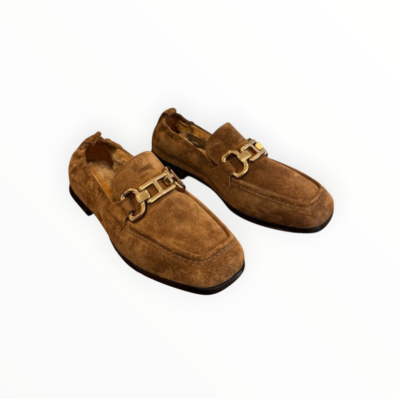 HOMERS Lena Shearling Loafer - Brown