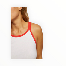 perfectwhitetee Shae Tank - White/Poppy