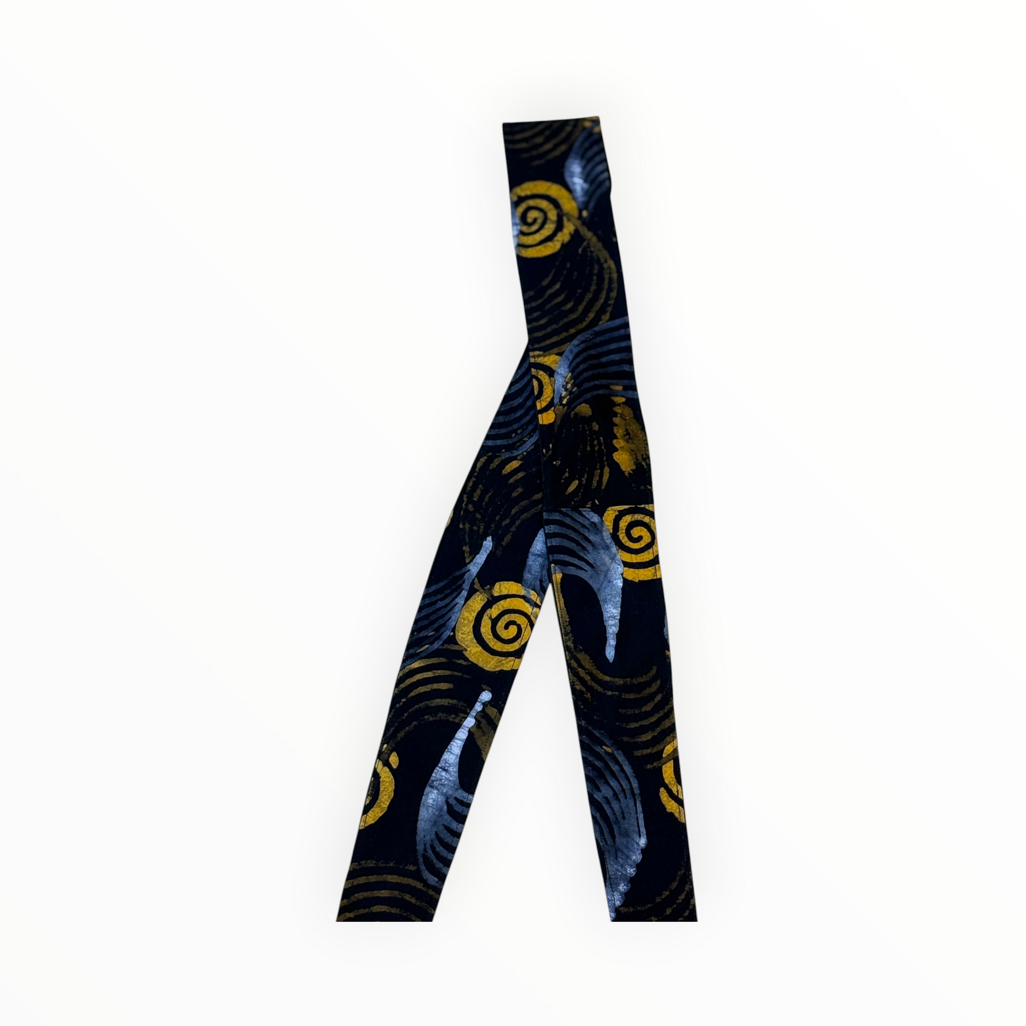 rw&a clothing Kitenge Tie Belt - Black