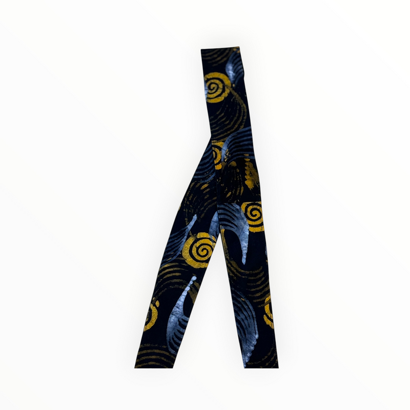 rw&a clothing Kitenge Tie Belt - Black