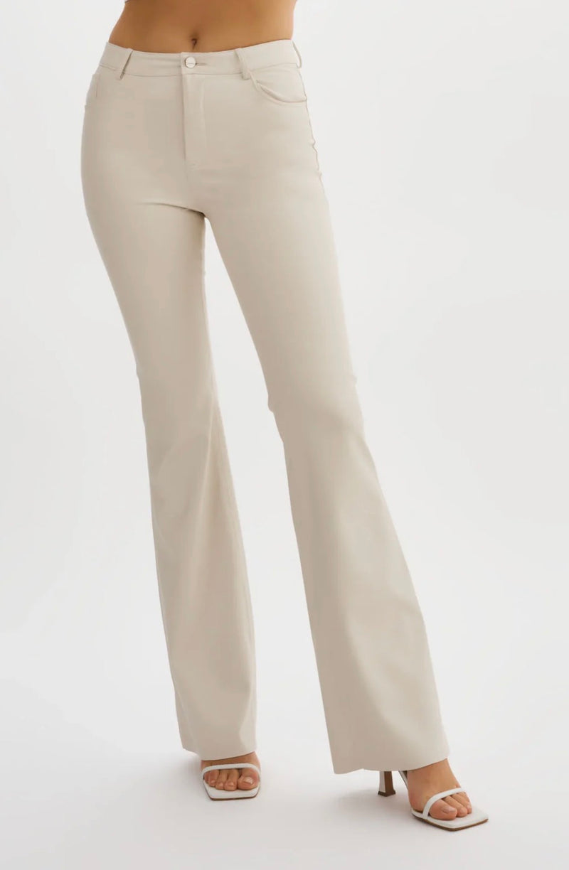 Lamarque Kaida Faux Leather Pants - Ivory