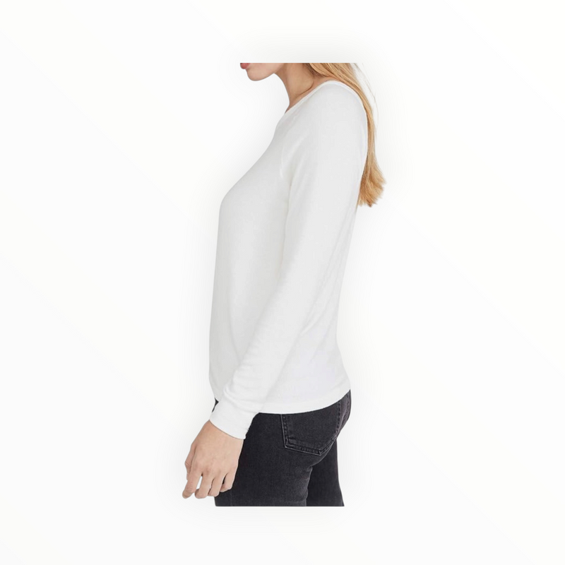 Enza Costa Peached Jersey Easy Off Shoulder Top - Off White