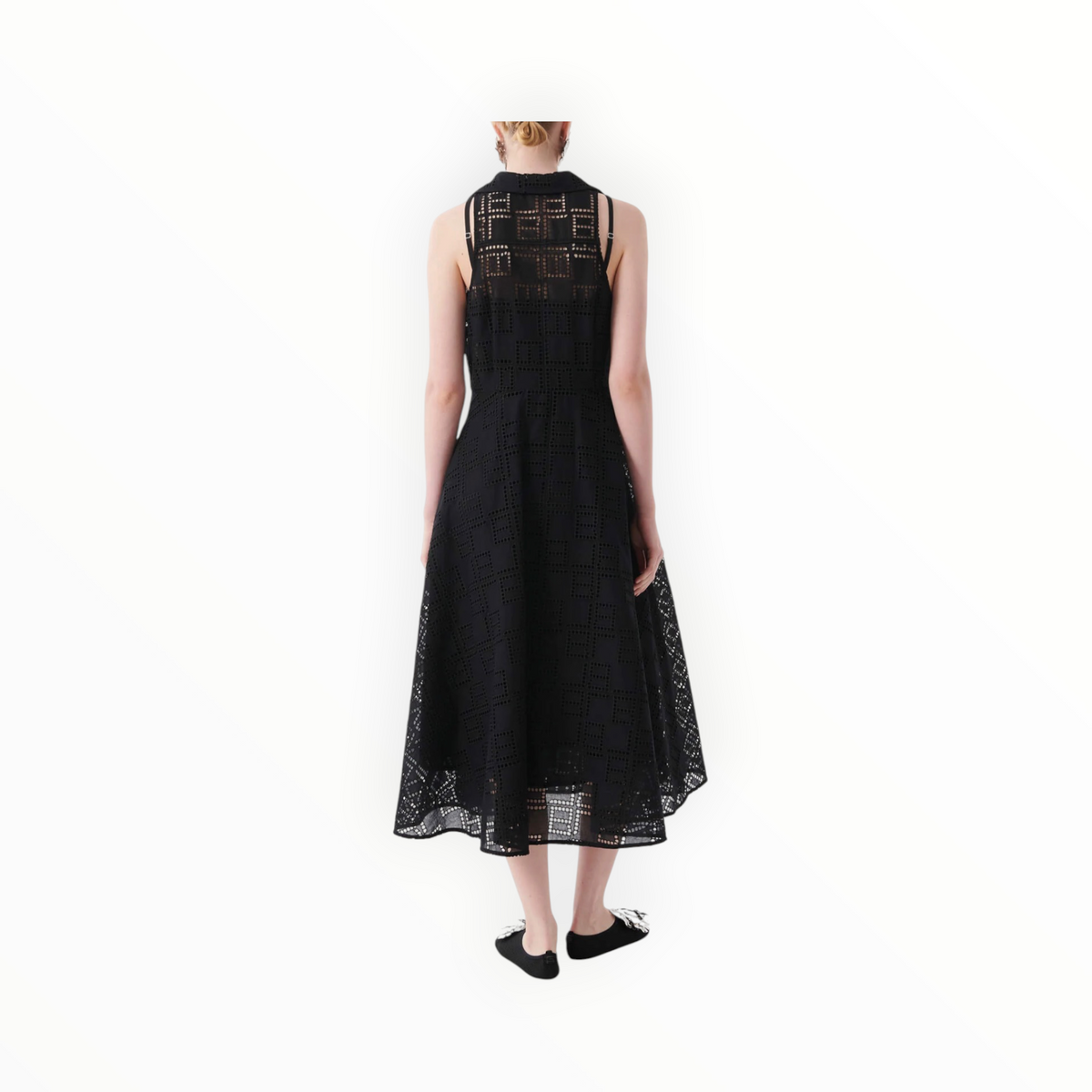 Beatrice .b Broderie Anglaise "Monogram" Chemisier Dress - Black