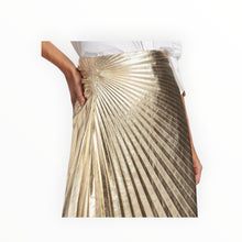 A.L.C. Tori Pleated Asymmetric Skirt - Gold
