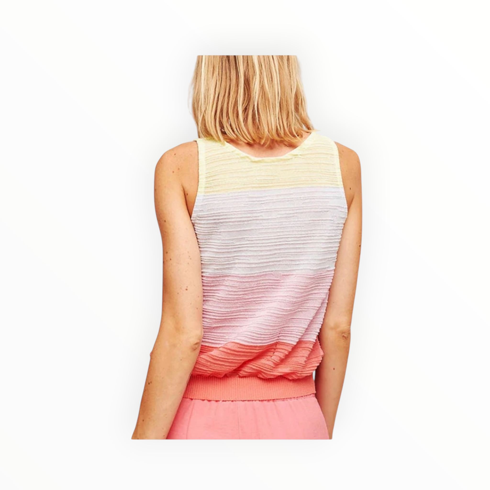 Aldo Martins Tulle Reversible Tank - Pink/Coral