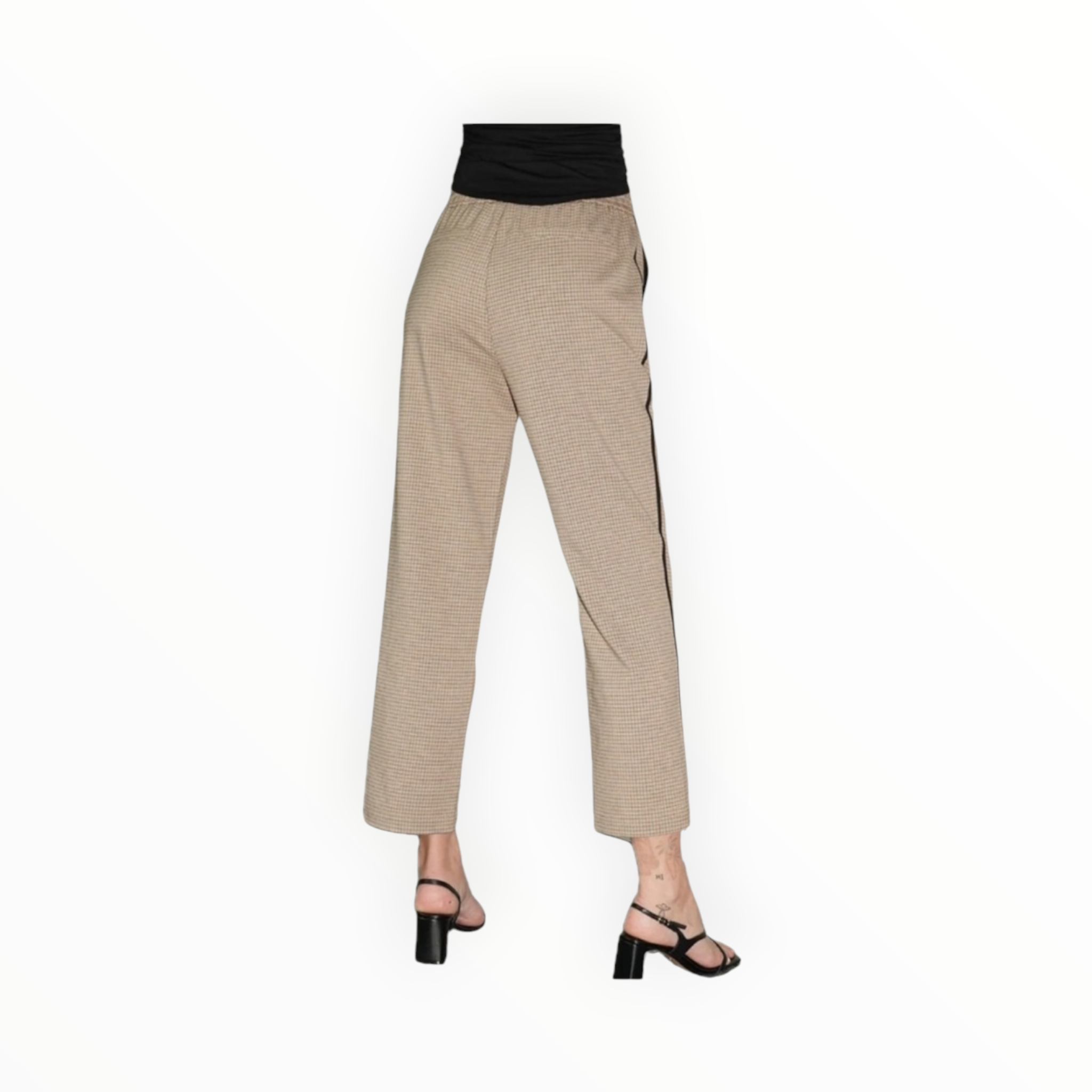LNA Kip Houndstooth Track Pant - Chestnut