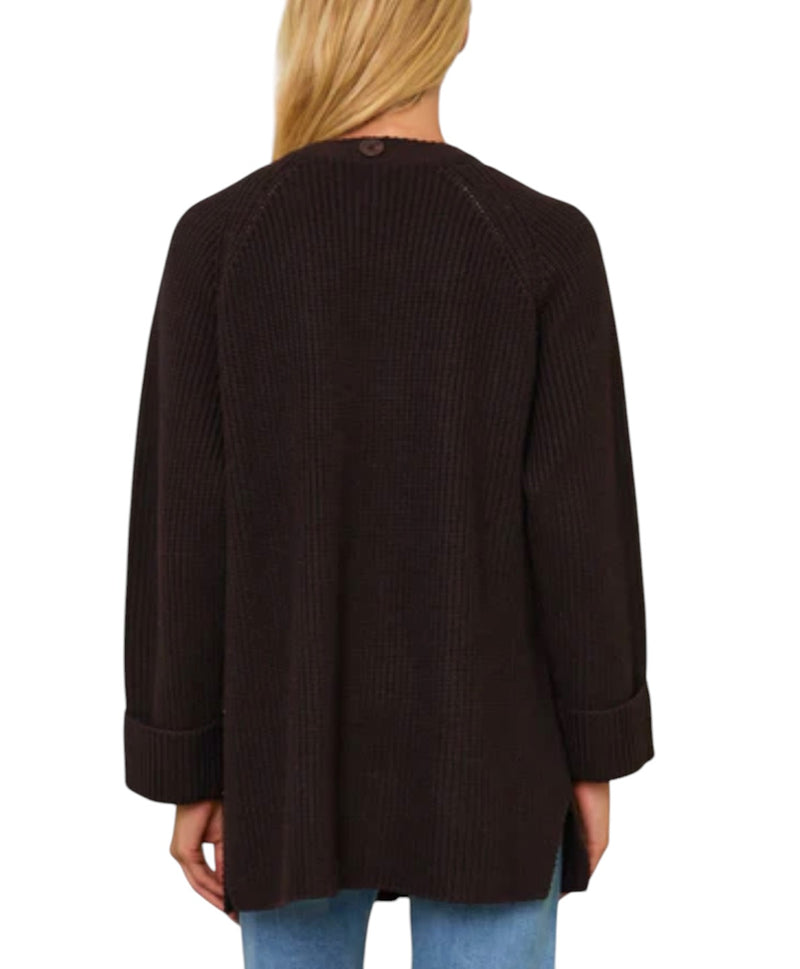 Margaret O'Leary Vivienne Merino Wool Scarf Coat - Chocolate