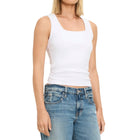 Michael Stars Maribel Square Neck Tank - White