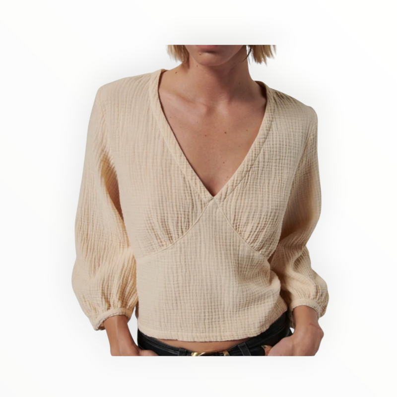 Nation Ltd Maribeth Blouse- Tapioca