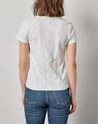 LILLA|P V Neck Back Seam Tee - White